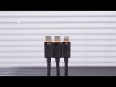 ESSAGER ES-X66 2 in 1 Cable USB C to Type C Lighting Data Charging Cable