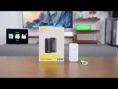 ESSAGER 65W Type C Gan PD PPS Fast Charger With 5000Mah Wireless Power Bank And 20W Usb C Cable