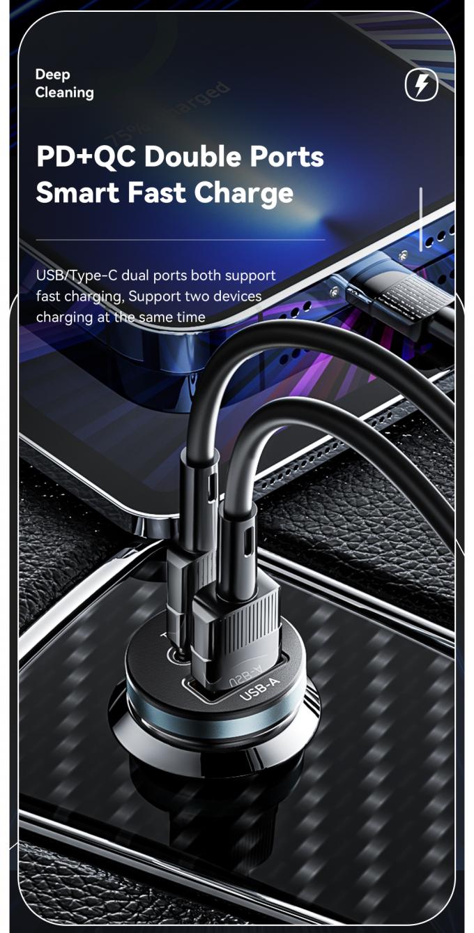 ESSAGER ES-CC12 السلسلة 30W نوع C منفذ شحن السيارة USB A 4