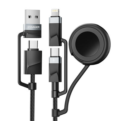 ESSAGER ES-X71 5 in 1 QC PD USB A/C'den USB C/L'ye Akıllı Saat Şarj Veri Kablosu