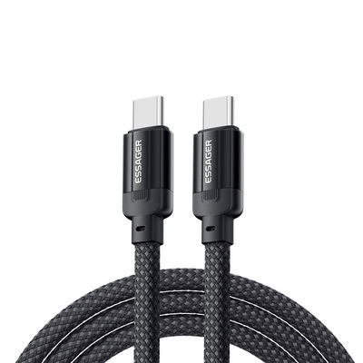 satın al ES-X55 Serisi Manyetik Absorpsiyon Hızlı Şarj Kablosu USB C'den C Tipi Kablosu 100W 240W 1m online manufacture