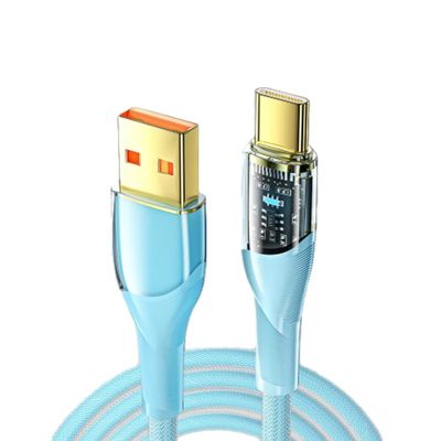 شراء كابل هاتف PVC USB من A إلى C شفاف 100W 7A 480Mbps online manufacture