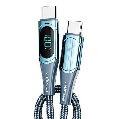 satın al ESSAGER Dijital Ekran PD USB C'den C'ye Şarj Kablosu 100W 5A online manufacture