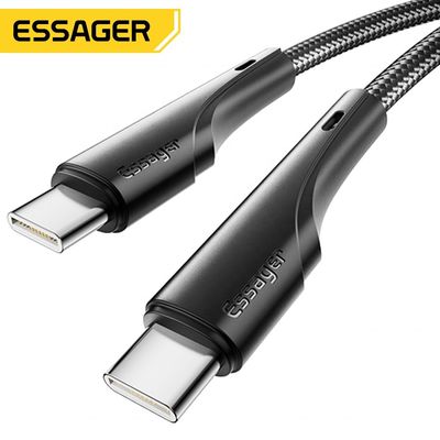 주문 Essager 100W 60W 고속 충전 Type C to Type C 케이블 온라인 제조