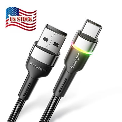 satın al Renk göstergesi LED Işık USB A'dan C'ye Kablo Hızlı Şarj 3A ABD stok online manufacture
