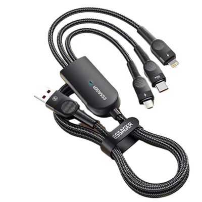 satın al Swift Micro Type C Multi Port 3 In 1 USB Hızlı Şarj Kablosu Naylon örgü online manufacture