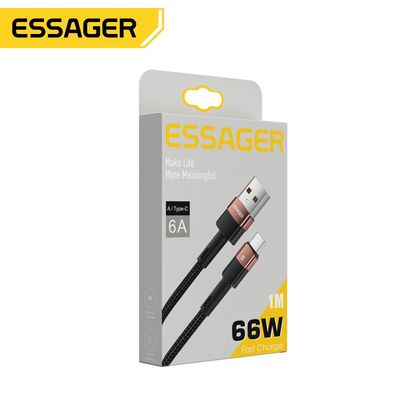 satın al 6A USB C'den C'ye Şarj Kablosu 100W 0.5M 1M 2M 3M C Tipi USB Kablosu online manufacture