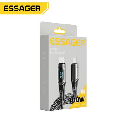 satın al Dijital Ekran PD QC3.0 USB C To C Kablosu 100W TPE Ceketli online manufacture