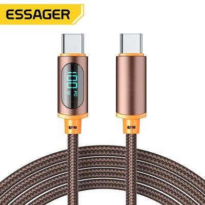 satın al Essager PD USB Tip C'den C'ye Kablo 5A 100w Led Dijital Ekranla online manufacture