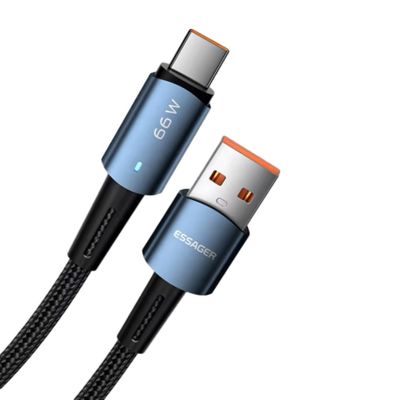 satın al Essager Sunset Süper Şarj USB A'dan C'ye Veri Kablosu USB2.0 6A PD 66W online manufacture