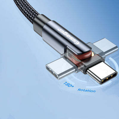 satın al 180 Derece Döner USB Tip C Kablo 3A 1M 2M Hızlı Şarj online manufacture