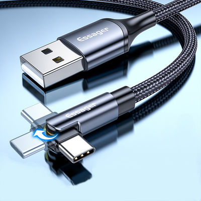 comprar Cabo de carregamento universal de 180 rotação Tipo C 3A Carregamento rápido 480Mbps/s Cabo de transferência de dados Tipo C online manufacture