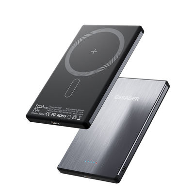 satın al ABS PC Alüminyum Alaşım Hızlı Şarj Güç Bankası Ultra İnce Kablosuz 5000mah online manufacture
