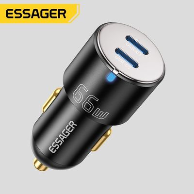 comprar Tipo C Carregadores de carro USB A Preto 60W 66W Essager 2022 City F699 F689 F688 F698 online manufacture
