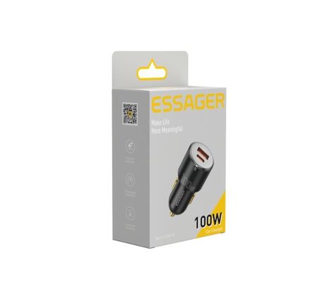 satın al C Tipi USB A Hızlı Araba Şarj cihazları 35W 65W 100W Çift Port ABS malzemesi ile online manufacture