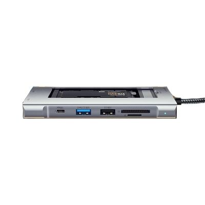 खरीदें बाहरी हार्ड ड्राइव कैबिनेट 8 इन 1 लैपटॉप यूएसबी सी हब 10Gbps के लिए एम.2 पीसीआईई एनवीएमई और एसएटीए एसएसडी online manufacture