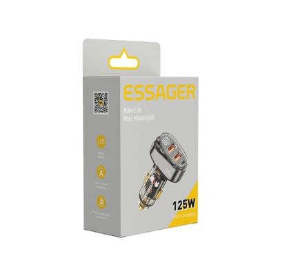 satın al C Tipi Hızlı Şarj Araç Şarj cihazları Dijital Ekranla Şeffaf 125W 2 USB online manufacture