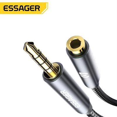 Buy Essager 3.5mm Male to 3.5mm Female AUX Jack Headphone Audio Cables online manufacture