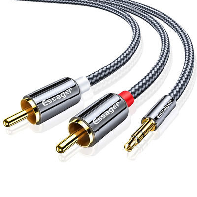 satın al 3.5mm Jack RCA Kablosuna Ses Kablosu Adaptörü DVD Hoparlörü online manufacture