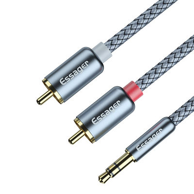 satın al 3.5MM TO 2 Erkek RCA Adaptörü Ses Stereo Kablosu 1M 2M 3M 5M online manufacture