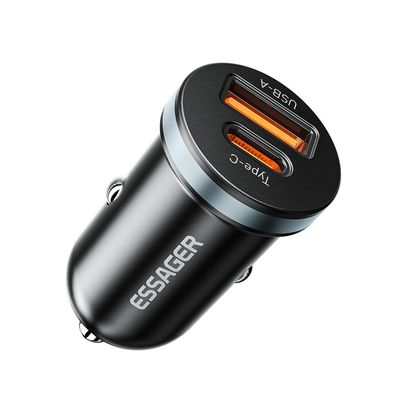 खरीदें ESSAGER ES-CC12 सीरीज 30W प्रकार C USB एक कार चार्जर पोर्ट online manufacture