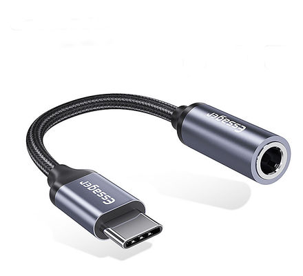 comprar Adaptador de audio digital USB tipo C a conector hembra de 3,5 mm para auriculares para dispositivos tipo C Fabricación en línea