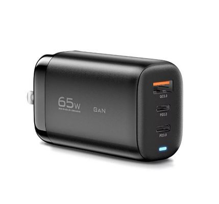 satın al Seyahat GaN PD Duvar Şarj cihazı 65w 3 USB Port USB A Tip C Hızlı Şarj online manufacture
