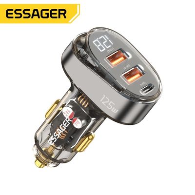 購入 PD QC デジタルディスプレイ 急速充電 カー充電器 透明 125W 65W 30W online manufacture
