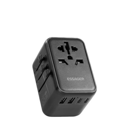 satın al Essager 2023 Seyahat Yeni Ürün Telefon Aksesuarları Hızlı Şarj 3 USB-C 2 USB-A Taşınabilir Seyahat 65w Şarj online manufacture