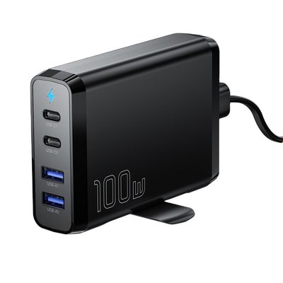 satın al Seyahat Tipi C Masaüstü GaN Telefon Şarj cihazı Hızlı şarj 100w Çift USB portları ile online manufacture