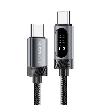 satın al Essager ES-X64 Serisi 60W 100W LED Ekran USB Tip C Şarj Kablosu online manufacture