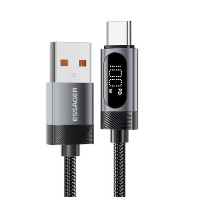 satın al ESSAGER ES-X64 Serisi 7A LED Ekran USB Şarj Veri Kablosu USB'den C Tipe'ye online manufacture
