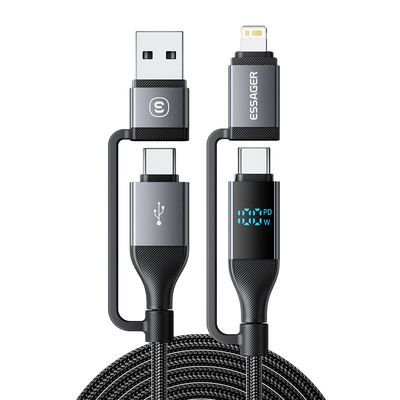 Buy ESSAGER ES-X70 4 in 1 QC PD USB A/C to USB C/L Charging Data Cable online manufacture