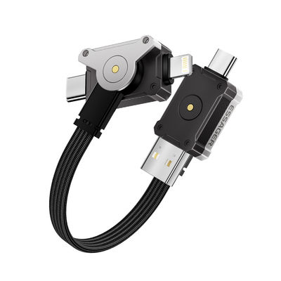 satın al ESSAGER ES-X63 Serisi 4 in 1 QC PD USB A/C ile USB C/L Şarj Veri Kablosu online manufacture
