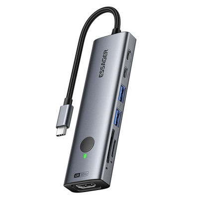 खरीदें ESSAGER ES-HB03 सीरीज 7 इन 1 USB-C USB-A SD TF पोर्ट 3.0 सर्वश्रेष्ठ USB पोर्ट हब online manufacture