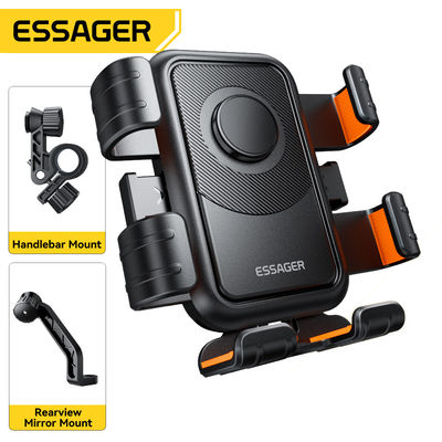 Beli Essager ES-ZJ33 Universal 360 Adjustable Bicycle Bike Motorcycle Phone Holder dengan Handle dan Rearview Mirror Style pembuatan online