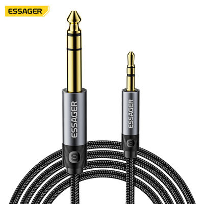 購入 エッサガー ES-YP26 3.5mm 男性から6.5mm 男性 ジャック 音声ケーブル スピーカー 増幅器 ギターミキサー オンライン製造