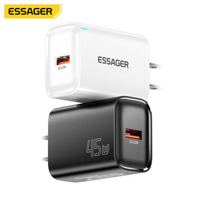 खरीदें 45W QC3.0 5V 3A ESSAGER ES-CD60 Super Fast Charging USB Wall Charger for Travel and Phone Flash ऑनलाइन निर्माण