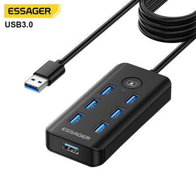 Mua Bộ chia USB 3.0 7 cổng Essager ES-HB04 cho Máy tính xách tay PC Tốc độ truyền dữ liệu 5Gbps sản xuất trực tuyến