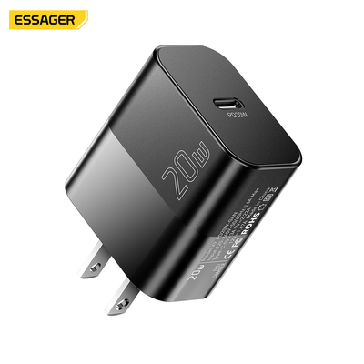 Mua ESSAGER PD 20W Usb C Fast Charging Gan Mobile Cell Phone Charger Us Eu Uk Plug Mini Portable sản xuất trực tuyến