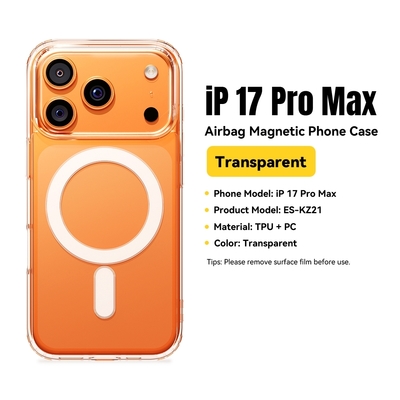Buy iPhone 17 Air Pro Max Transparent Magnetic Case TPU PC online manufacture