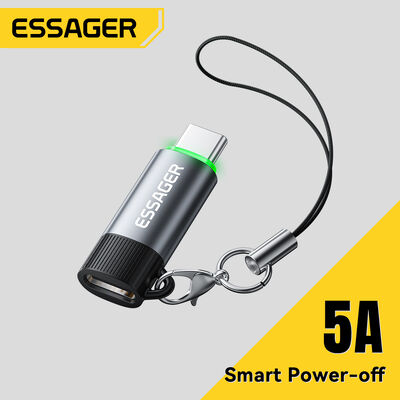 comprar ESSAGER ES-OTG35 Adaptador USB Tipo C para Tipo C Conversor PD 100W 5A Carregamento de Energia Fabricação em linha