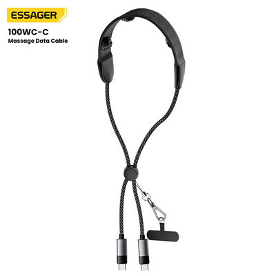 ESSAGER ES-X72 2 in 1 Massage Charging Usb C Cable 5A PD 100W Charger Type C to Type C Data Cable with Massage