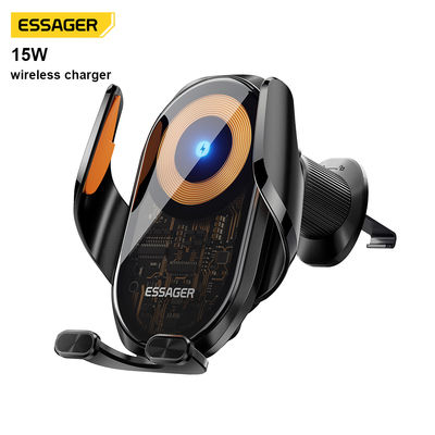 ESSAGER A6 Universal 360 ventilação de ar 15W carregador sem fio carregador de telefone de carro