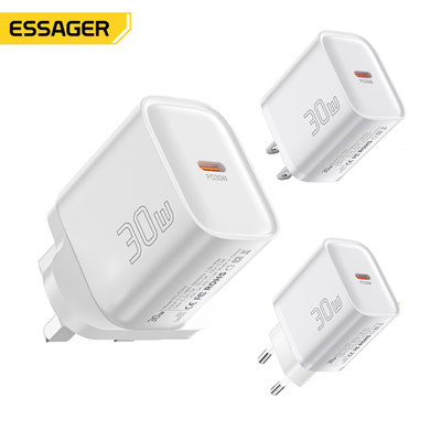 ESSAGER ES-CD52 PD 30W Usb Type C Mobile Phone Charger 1 Port EU US UK Plug