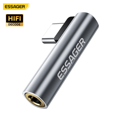 L-Shape iPhone Lightning to 3.5mm Audio Adapter for iOS Android