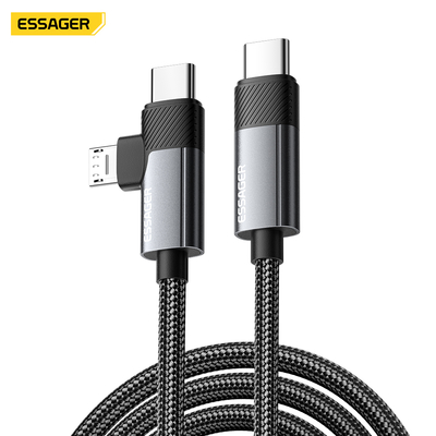 65W USB C to C and Micro Fast Charging Cable 1M 2M 480Mbps Data Transfer