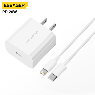 ESSAGER ES-CD30 Original Iphone Charger And Cable PD 20W USB C
