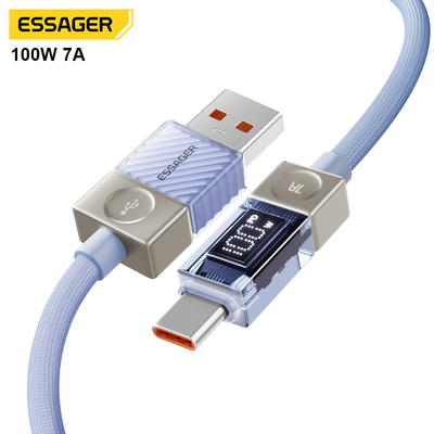 ESSAGER ES-X76 Usb To Type C Fast Charger Cable 100W 7A Android For Oneplus Huawei Oppo Vivio Samsung