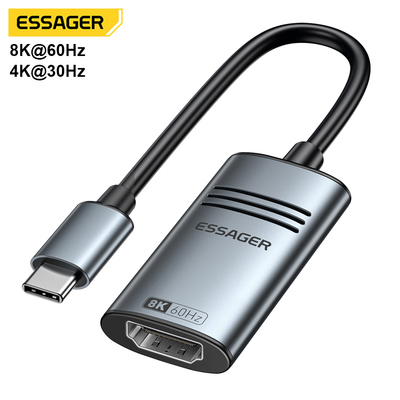 ESSAGER ES-OTG23 USB Type C To HDMI Converter Adapter Cable 8K@60Hz 4K@30Hz